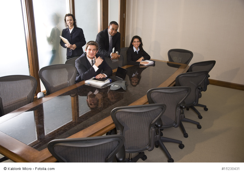 Multi-ethnic business team in boardroom